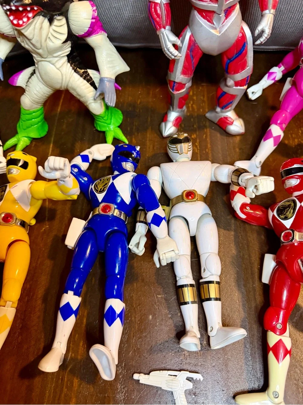 Vintage Collection of (8) 1990s Bandai Original Mighty Morphin Power Rangers